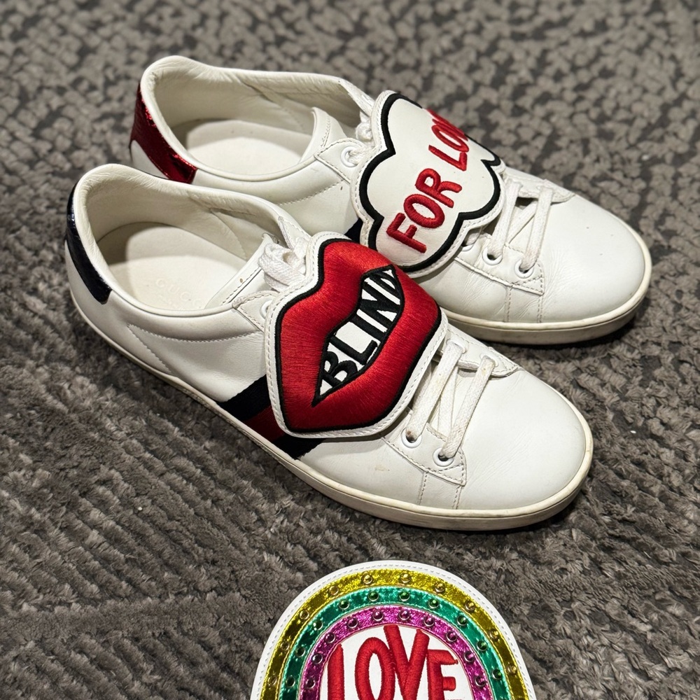 Gucci Blind for Love patches tennis shoes